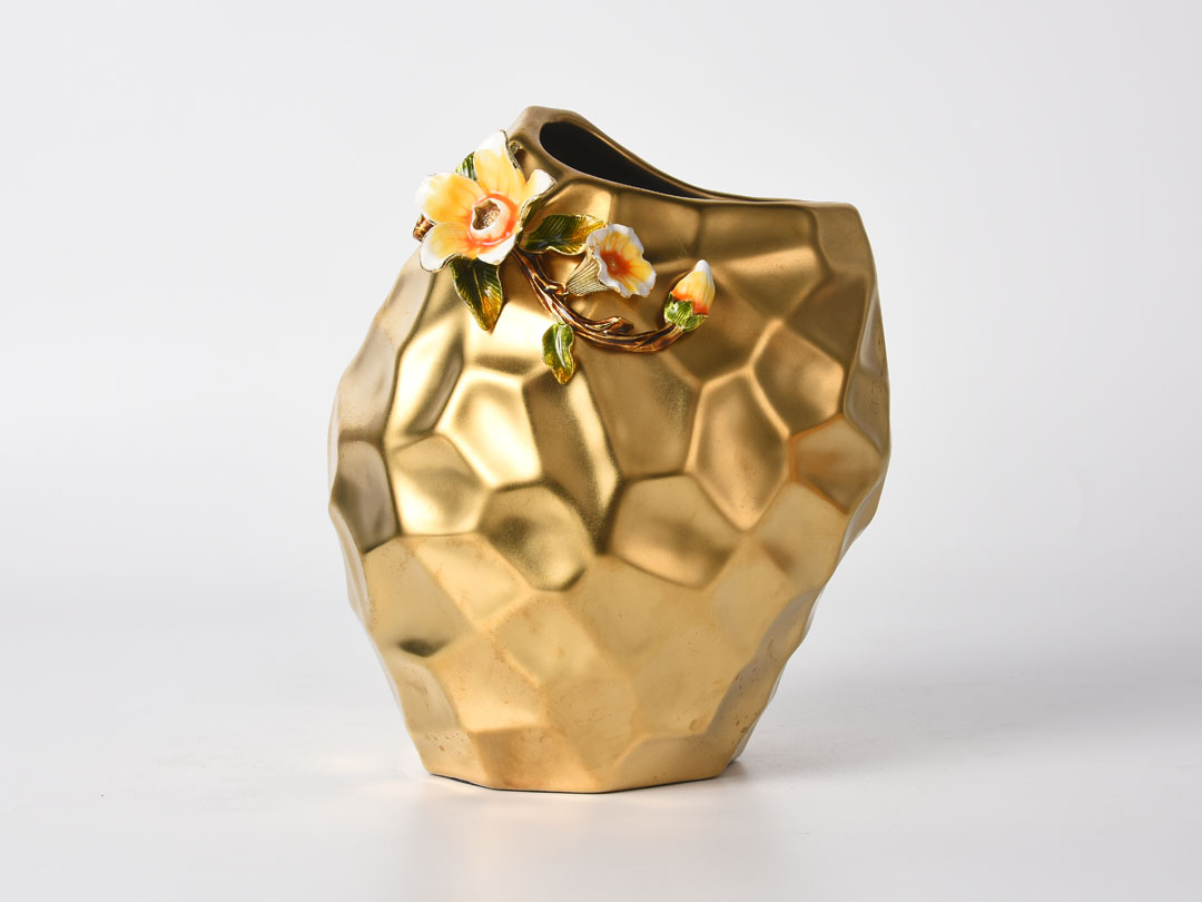 Abstrakte Gold-Schreibtisch-Keramik-Vase-Dekor