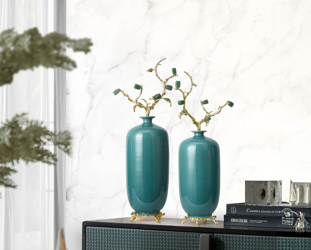 Neue große Blumenvase und Blumentopf für den Eingangsbereich im chinesischen Stil